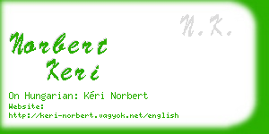 norbert keri business card
